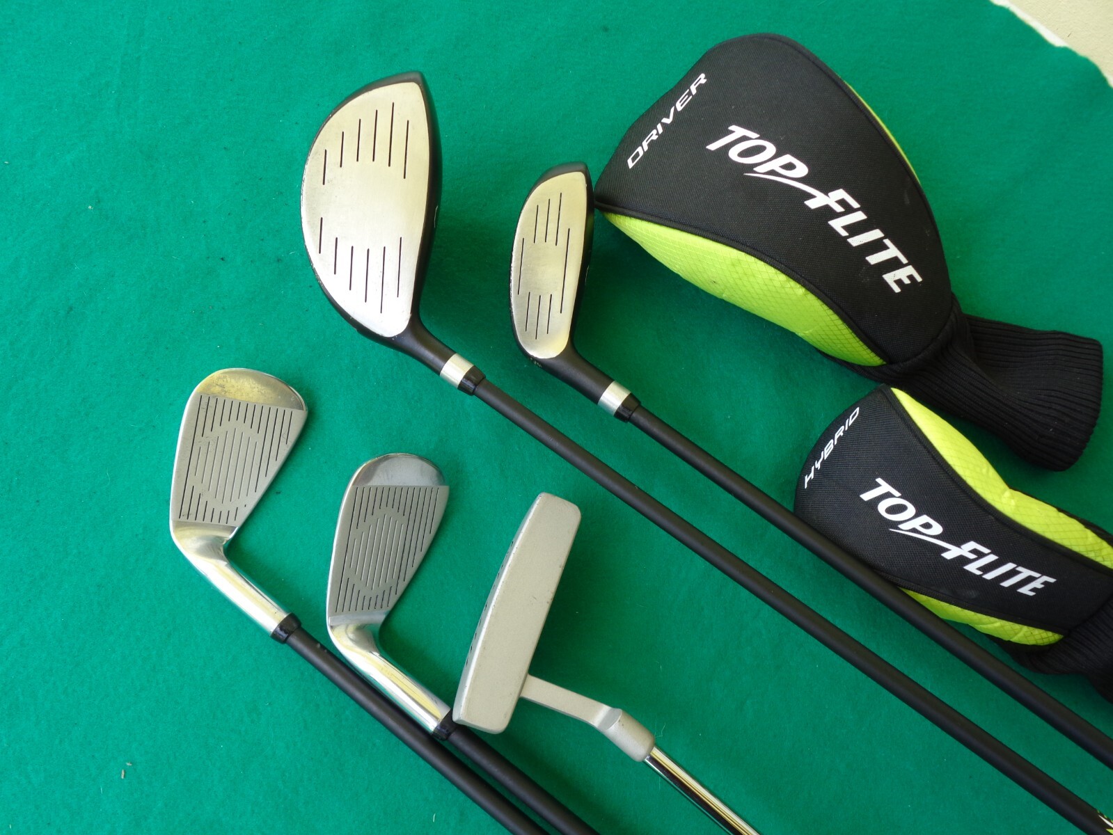 Top Flite Junior Golf Club Set Driver Hybrid Irons Putter Height 46" To