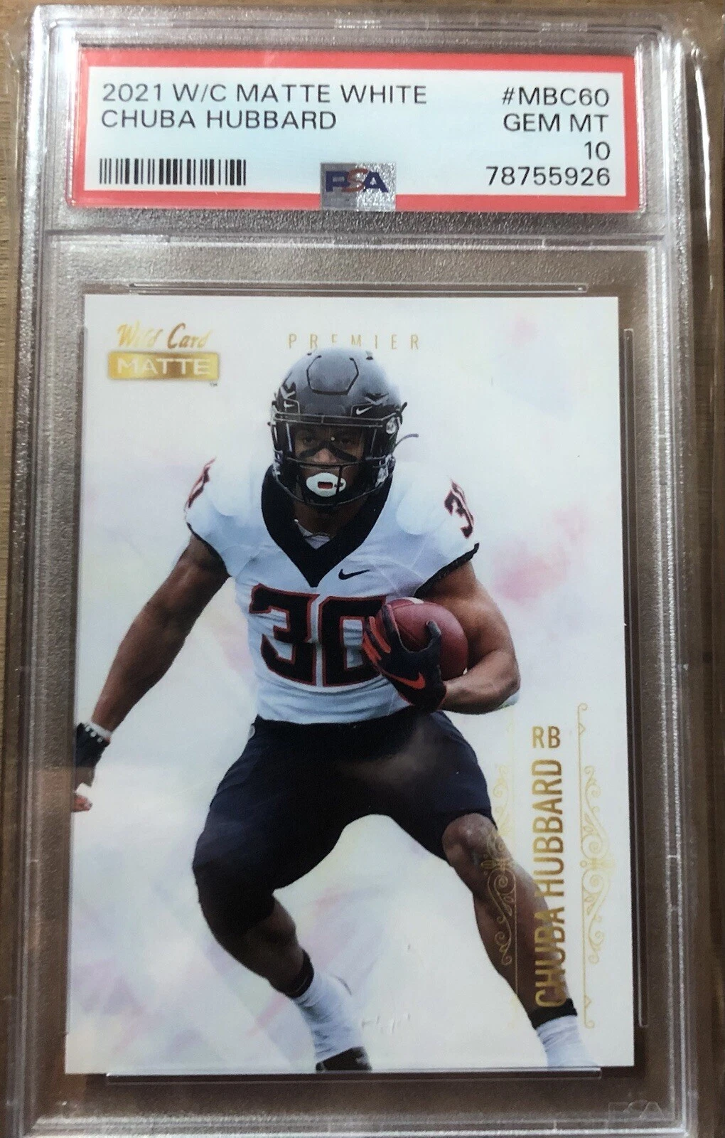 Chuba Hubbard Wild Card Matte White #MBC60 Base