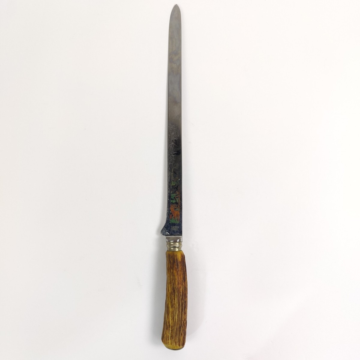 Vintage Solingen Germany Carving Knife w/ Antler Handle