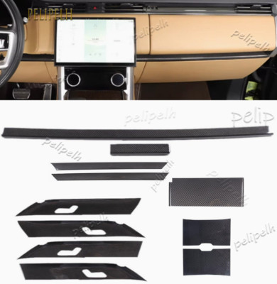 11P Dry Carbon Fiber Car Interior kit Cover Trim For Range Rover VOGUE 2023-2025