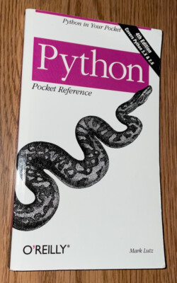 PYTHON POCKET REFERENCE PAPERBACK BOOK MARK LUTZ O'REILLY PUBLISHING