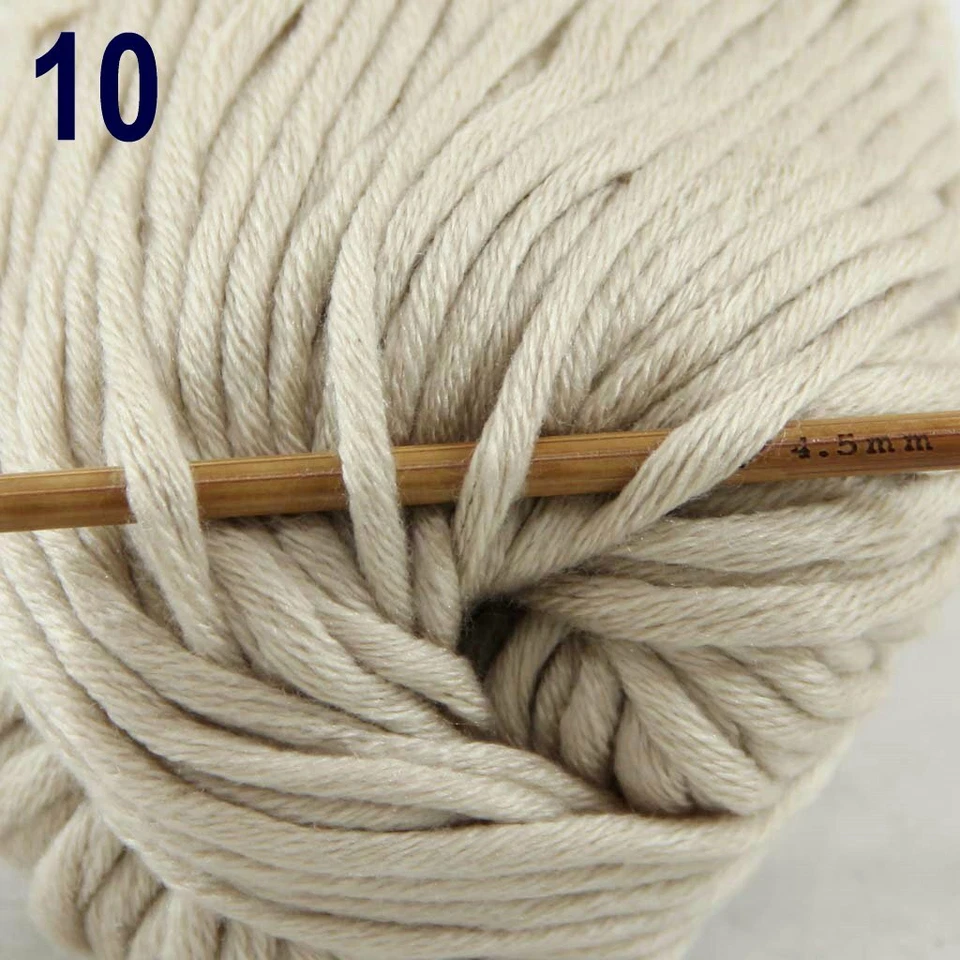 Sale New 8Skeinsx50gr Soft 100% Cotton Chunky Super Bulky Hand Knitting Yarn 10 - Image 3 of 4