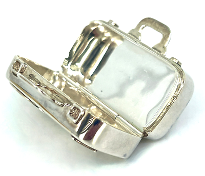 Tiffany 925 Sterling Silver Pill Box Suitcase Luggage Retired 39gr