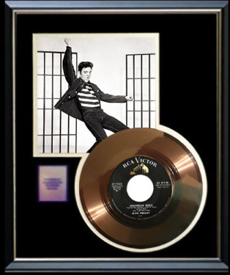 ELVIS PRESLEY JAILHOUSE ROCK 45 RPM GOLD RECORD RARE NON RIAA AWARD ...