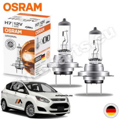Paar Osram H7 Classic Lampen Ersatz Kompatibel Für Ford C-Max Ab 2003