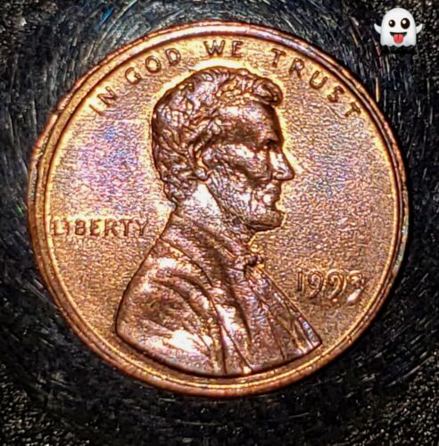 1993 Lincoln Memorial Penny Raised Split Collar Error - Picture 1 of 3