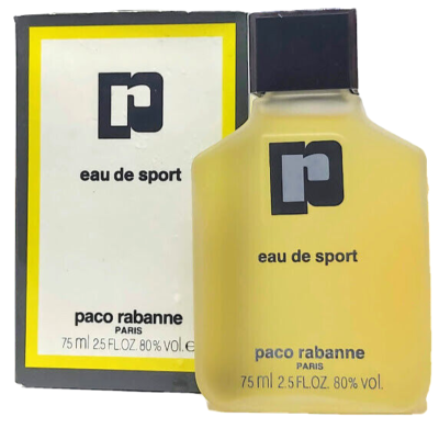 ❤️PACO RABANNE EAU DE SPORT EDT 2.5oz 75ml SPLASH, VINTAGE,NEW
