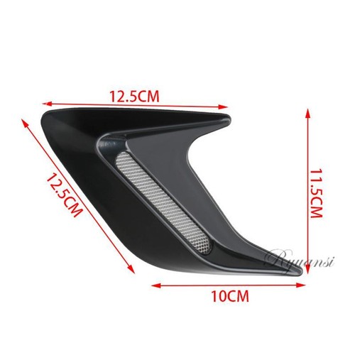 Carbon Fiber Car Side Wing Air Flow Fender Grill Intake Vent Trim Sticker 2PCS - Bild 6 von 12