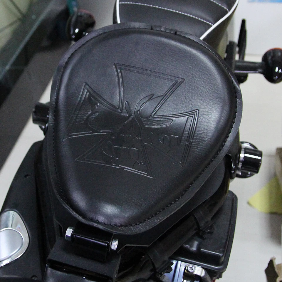 Motorcycle Spring Solo Seat For Harley Sportster XL 883 1200 Bobber Chopper Dyna - Image 3 of 4