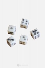 Mittelalter LARP Knochenwürfel Würfel 5 Stck.