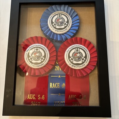 Vintage Cincinnati SCCA racing  awards 2017 blue and red ribbons
