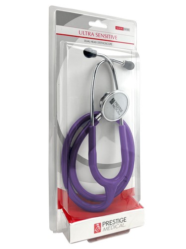 Prestige Medical Ultra Sensitive Stethoscope Dual Head BLACK 125 Nurse New - Picture 5 of 5