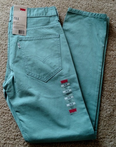 RARE NWT MENS LEVIS 511 SLIM HYBRID TROUSERS 13151 0006 DOCTOR GREEN 28X30  (C8) | eBay