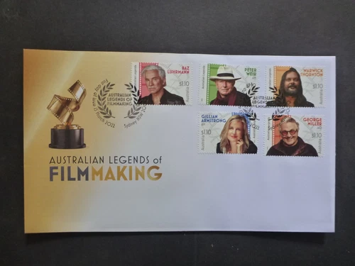 AUSTRALIA 2022 AUSTRALIAN LEGENDS- FILM MAKERS SET 5 STAMPS FIRST DAY COVER