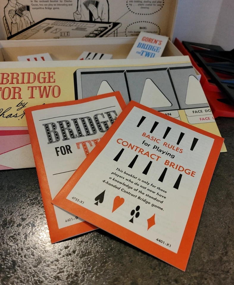 "Bridge For Two" Milton Bradley Fine Edition Goren's Vintage 1964 Complete  - Image 3 of 4