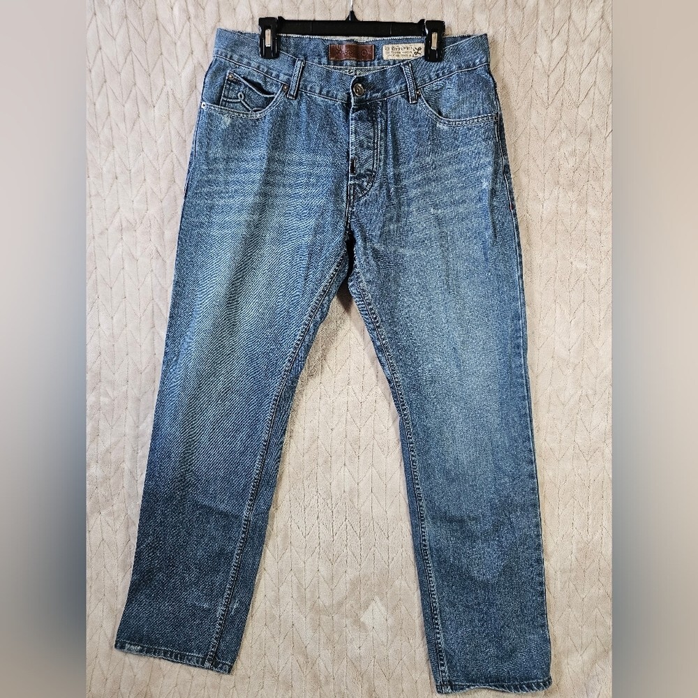 VTG Y2K LRG Lifted Research Relaxed Straight Jeans Mens 36x33 Streetwear Grunge