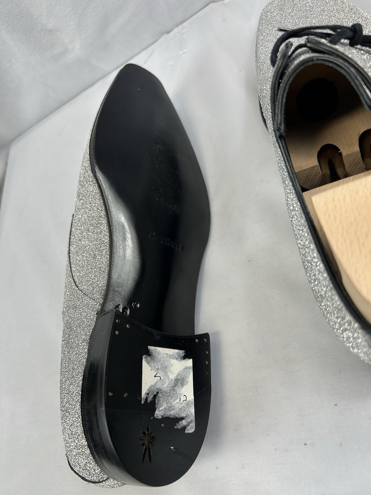 PIERRE CORTHAY Sergio Glitter Derby Shoes Sz US 8.5 image 7