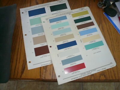 1953 & 1954 Plymouth Ditzler Color Chip Paint Sample - Vintage - Two Years