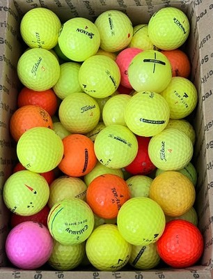 72 (6 Dozen) Yellow Multi Color Golf Balls 2A AA / 3A AAA Golf Ball Lot