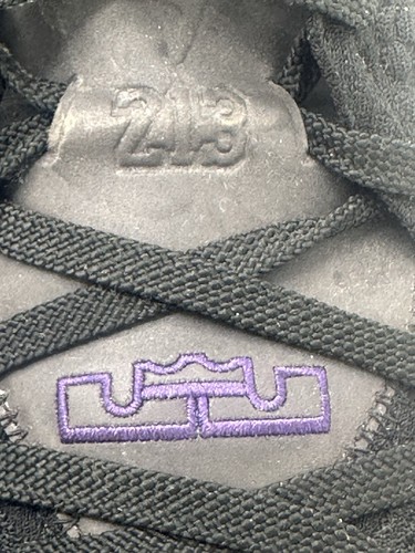 Nike LeBron XVII 17 'Lakers' Black/White/Eggplant/Amarillo BQ3177-004 - Size 12 - Picture 4 of 14