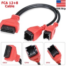 USA FCA 12 8 OBD Cable 12P 8P Red Adapter Fit For Chrysler Dodge