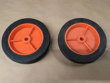 Scale Models Pedal Tractor Part Front Wheel 7 x 1.5" Case Kubota Orange Set 2