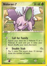 2004 POKEMON NIDORAN M 71/112 COMMON FIRERED & LEAFGREEN MODERATELY PLAYED