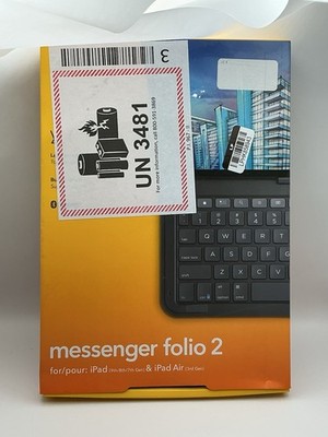 ZAGG Messenger Folio 2 iPad Keyboard Case 9th/8th/7th Gen & Air 3 Bluetooth