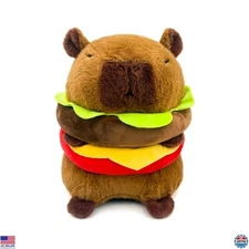 Adorable Hamburger Kapibara Plush Toy – Ultra-Soft Stuffed Animal, Perfect Gift!