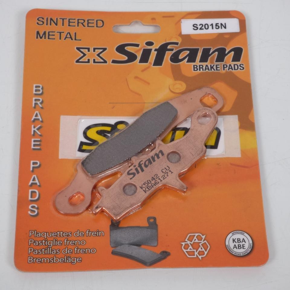 Plaquette de frein Sifam pour stopper la baisse de freinage sur Kawasaki KX 80 avant