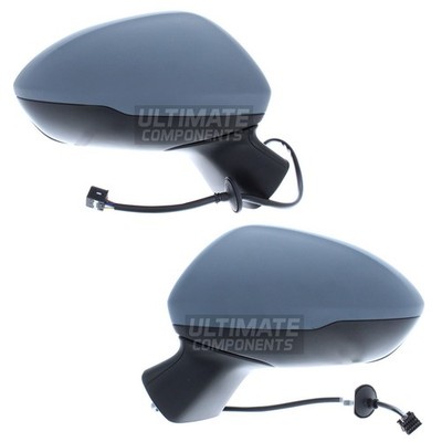 Vauxhall Astra K Mk7 2015-2022 Electric Wing Door Mirrors Primed Covers 1 Pair