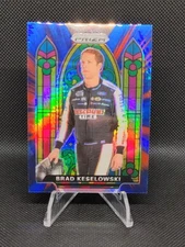 2020 Panini Prizm - Stained Glass Brad Keselowski #64 Red & Blue Hyper Prizm
