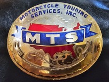 MTS Motorcycle Touring Services, Inc 3 1/4"X4" Belt Buckle