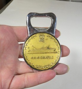 Vintage Home Lines S. S. Oceanic Ocean Liner Cruise Ship Italy Bottle Opener