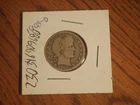 `1908 D Barber Quarter, good condition, 90 % silver