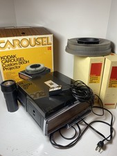 Kodak Custom 860H Carousel Slide Projector Fully Functional 2 Carousels Auto