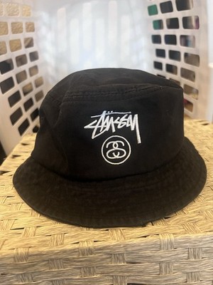 Stussy Capz SS Link Black Cotton Bucket Hat Size L/XL Streetwear