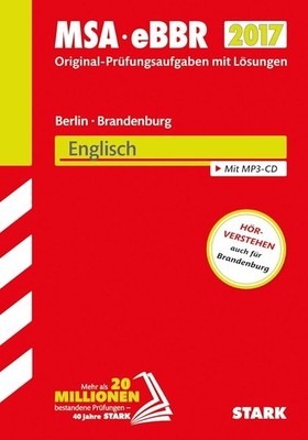 MSA eBBR Englisch 2017 Stark Original-Prüfungsaufgaben Berlin Brandenburg MP3-CD