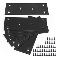 4PCS Flat Straight Brace Brackets 48x128x2mm Stainless Steel Repair Plate