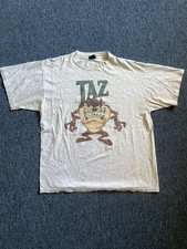 Warner Bros.Taz Devil T Shirt Adult XL Gray 1998 Graphic Print Vintage 90s Read
