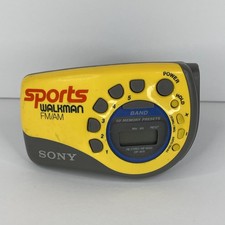 Vintage SONY Sports Walkman AM FM Radio SRF-M78 w Arm Band. Tested  Works.