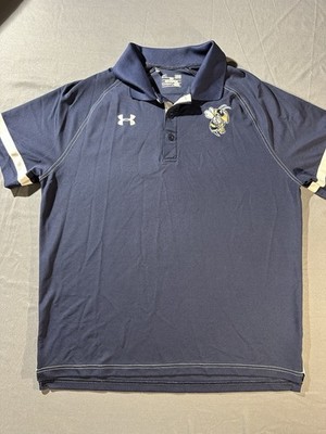 Under Armour Georgia Tech Yellow Jackets Navy Embroidered Polo Men's Large