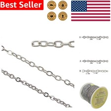 Stainless Steel Jewelry Chain, 33ft Bulk 2mm Cable Link for DIY Craft Making
