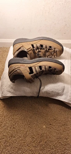 ADIDAS SANDALI UOMO PELLE MARRONE PIEDI ORTO TAGLIA US 11D UOMO MEDIUM