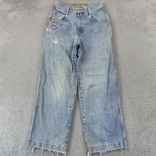 Vintage JNCO The Ark Jeans Mens 30x32 Blue Wide Leg Baggy Skate 90s Grunge Cyber