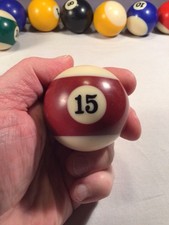 Vintage 15 Ball Replacement 15 Billiard Pool Solid 