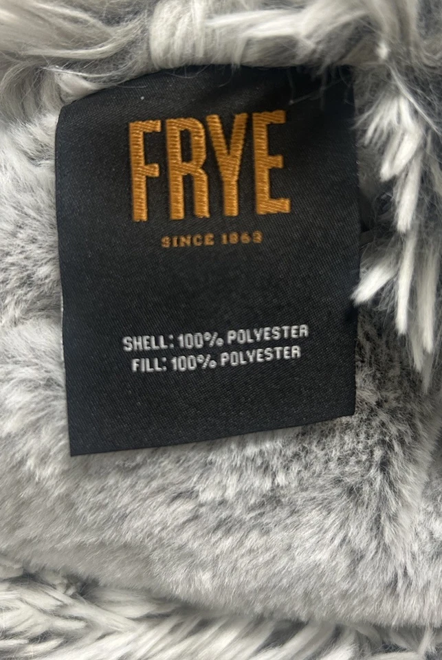 Manta reversible de piel sintética gris ultra suave 57x72 Frye Artic Luxe Foto 2 de 4