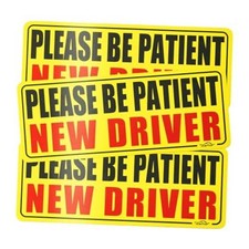 New Driver Magnet for Car, Please Be Patient Student Black red Magnet New