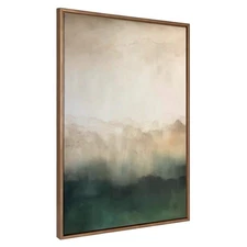 Sylvie Green Mountain Abstract II Framed Canvas by Amy Lighthall (Set of 1) Abst