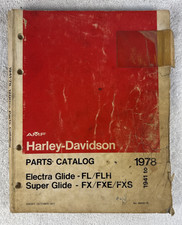 AMF 1941-78 HARLEY DAVIDSON PARTS CATALOG ECTRA GLIDE SUPER GLIDE 99456-78